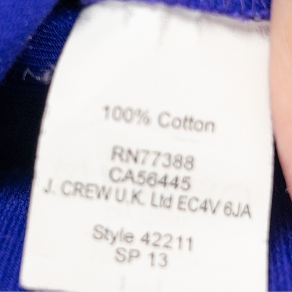 J Crew Factory Womens Egyptian Blue Cotton Mini Skirt Size 4 - Picture 7 of 9